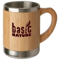 Basic Nature Stainless Steel Mug - "Bamboo" - Cup -Robe Outdoor Shop basic nature stainless steel mug bamboo cup detail 2