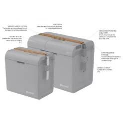 Outwell ECOlux 24 Light Grey 12V/230V - Coolbox -Robe Outdoor Shop outwell ecolux 24 light grey 12v 230v coolbox detail 4