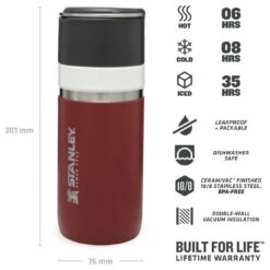Stanley Go Ceramivac 0,47 L - Insulated Bottle -Robe Outdoor Shop stanley go ceramivac 047 l insulated bottle detail 4