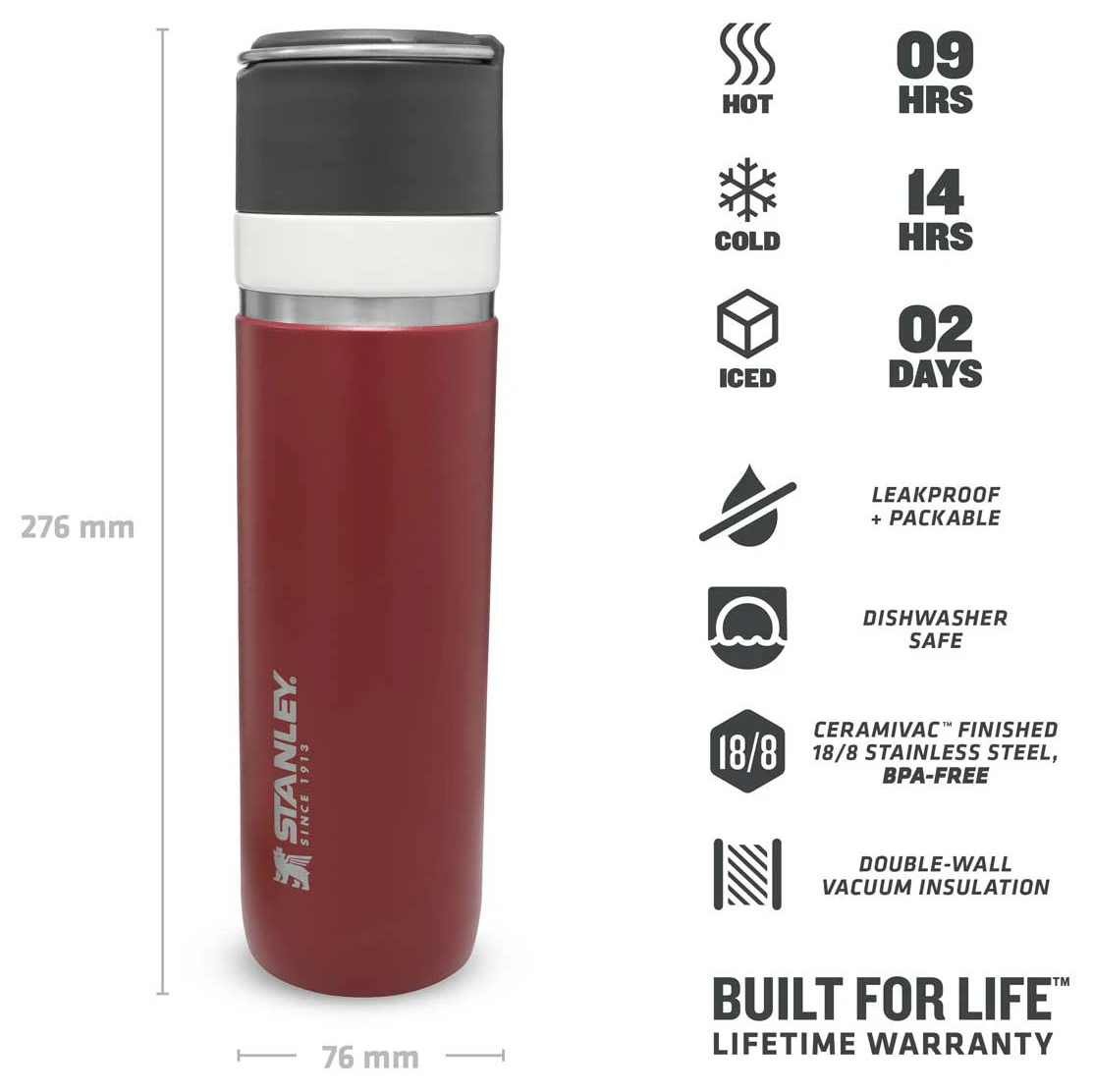 Stanley Go Ceramivac 0,7 L - Insulated Bottle 6 Stanley Go Ceramivac 0,7 L - Insulated Bottle - Image 4