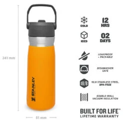 Stanley Iceflow Flip Straw Water Bottle - Insulated Bottle -Robe Outdoor Shop stanley iceflow flip straw water bottle insulated bottle detail 4