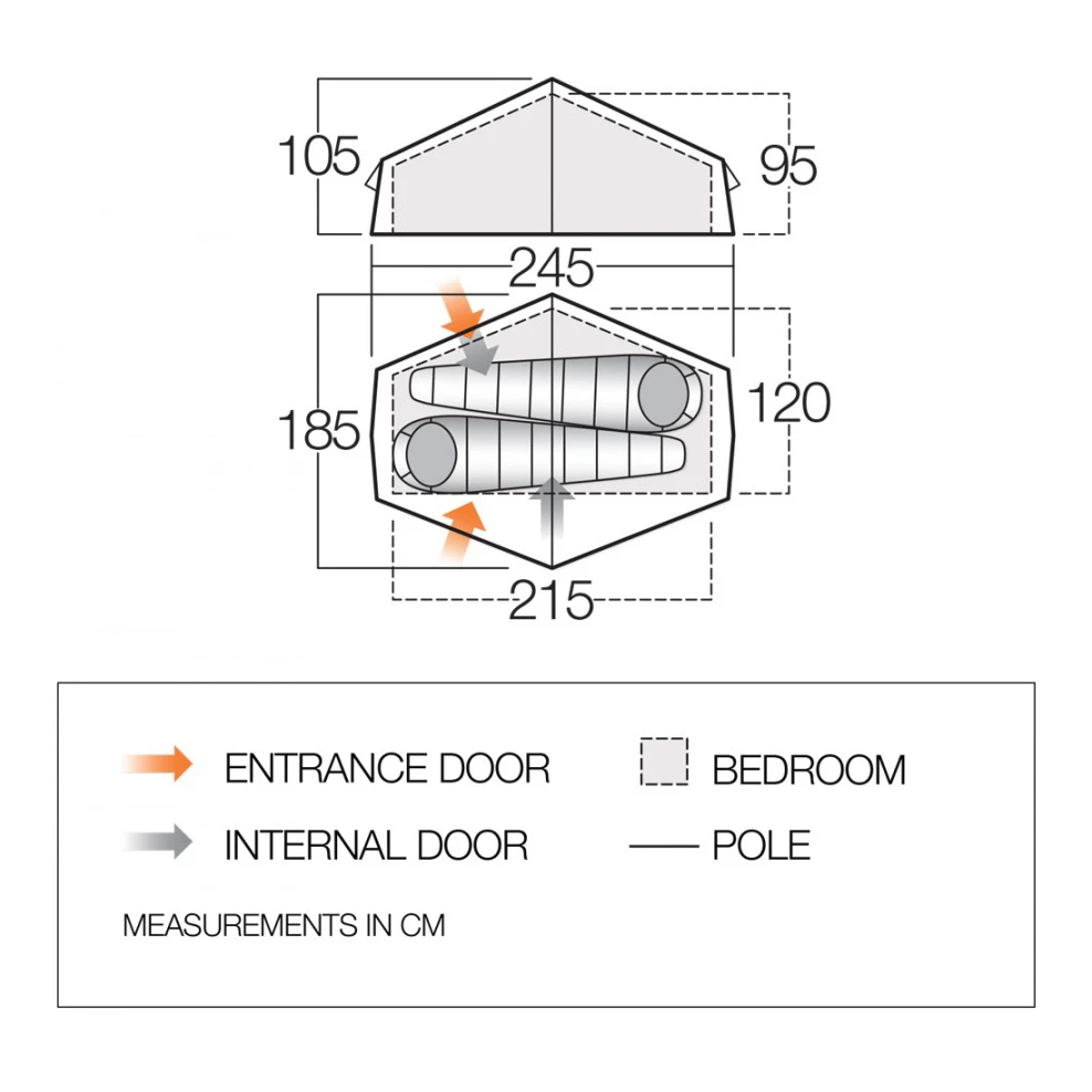 Vango Nevis 200 - 2-person Tent 4 Vango Nevis 200 - 2-person Tent - Image 2
