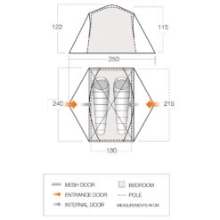 Vango Tryfan 200 - 2-person Tent -Robe Outdoor Shop vango tryfan 200 2 person tent bf detail 4