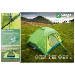 Vango Tryfan 300 - 3-person Tent 10 Vango Tryfan 300 - 3-person Tent -Robe Outdoor Shop vango tryfan 300 3 person tent bf detail 2