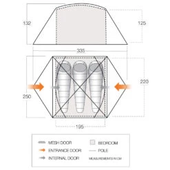 Vango Tryfan 300 - 3-person Tent 15 Vango Tryfan 300 - 3-person Tent -Robe Outdoor Shop vango tryfan 300 3 person tent bf detail 7